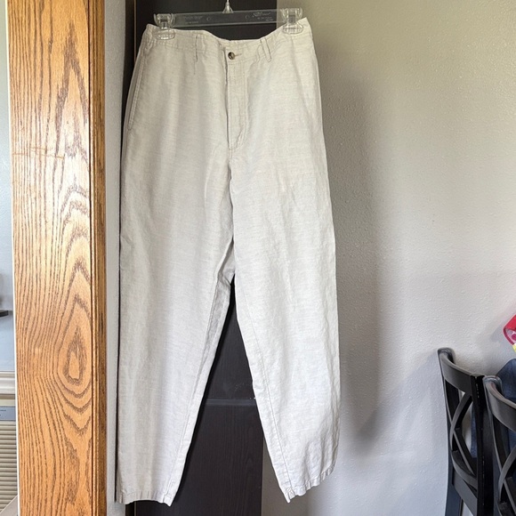 Women’s LL Bean Size 12 Regular 52% Linen Casual Pants - Picture 1 of 6